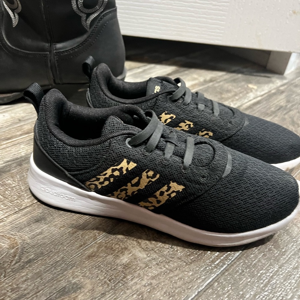 Adidas Black and Gold Athletic Shoes